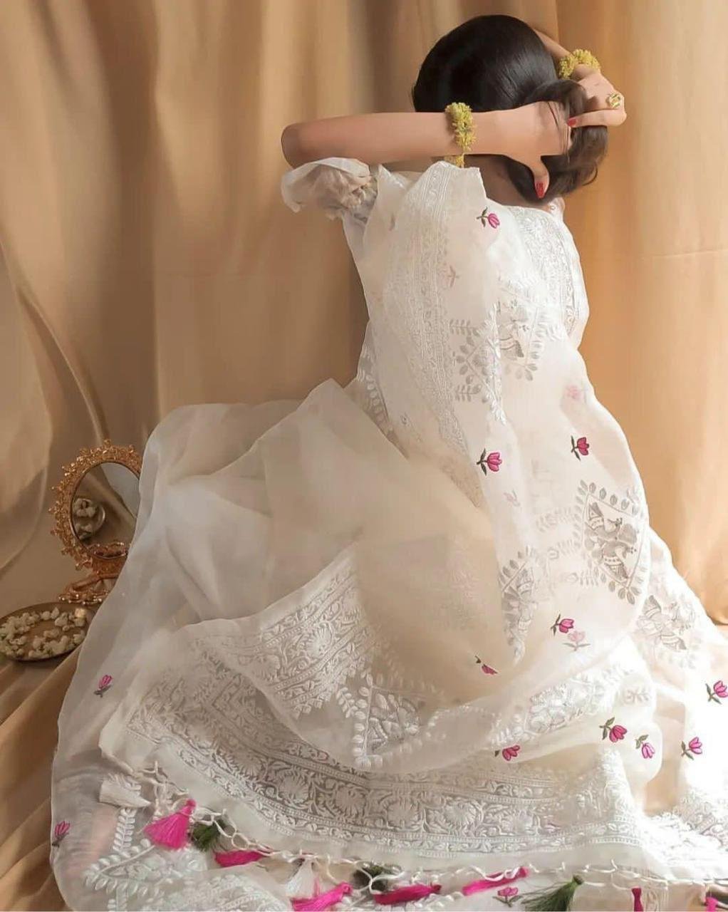 Organza saree - Image 9